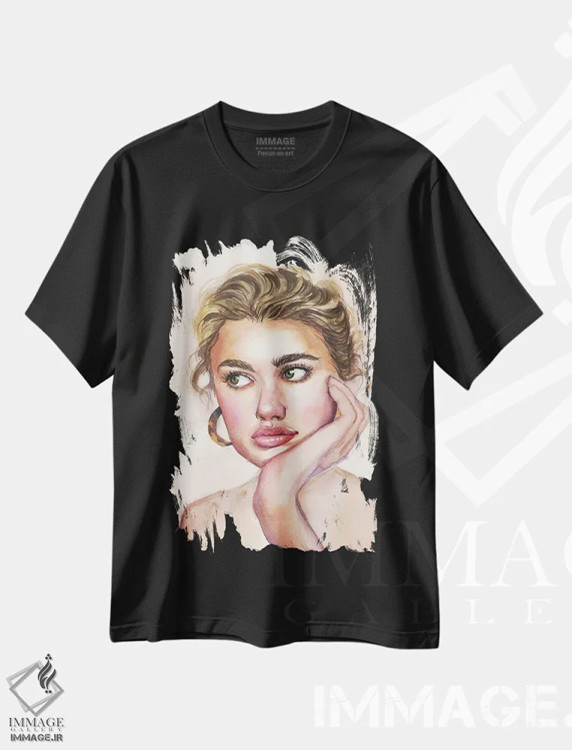 تیشرت مشکی طرح دار خب که چی؟، مدیوم اثر کایرا بالان | immage.ir