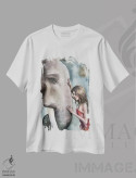 تیشرت سفید طرح دار دختر با فیل، مدیوم اثر کایرا بالان | immage.ir