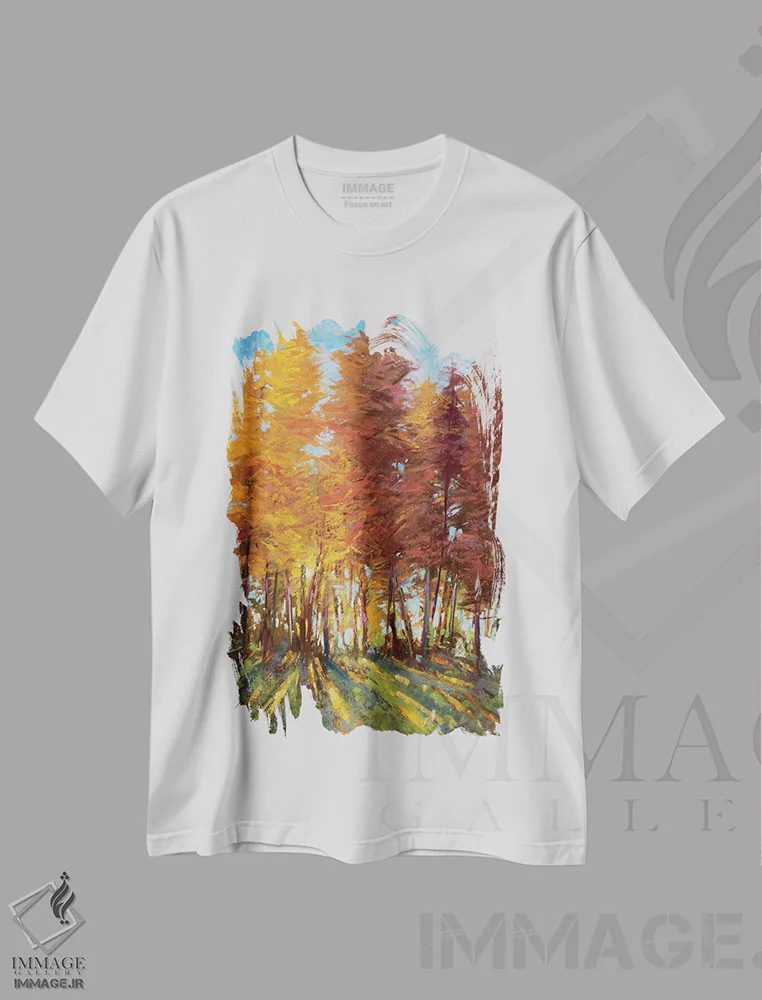تیشرت سفید طرح دار چیزهای مورد علاقه من ۲، هنر فاخر معاصر اثر کیم اشلمن | immage.ir
