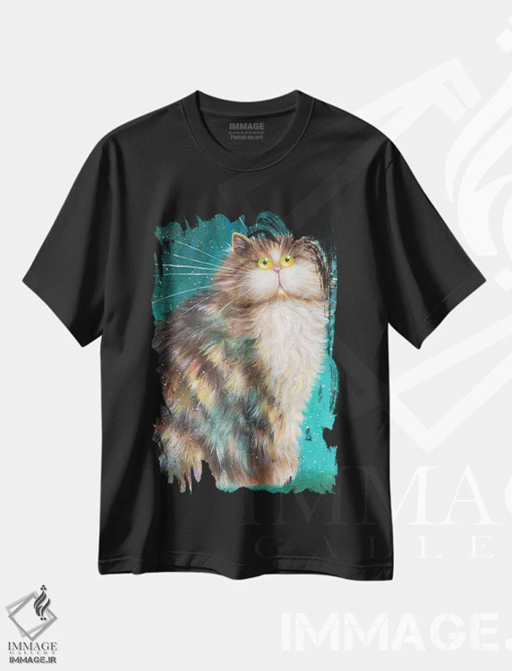 تیشرت مشکی طرح دار مینینو، دکور معاصر اثر کیم هاسکینز | immage.ir