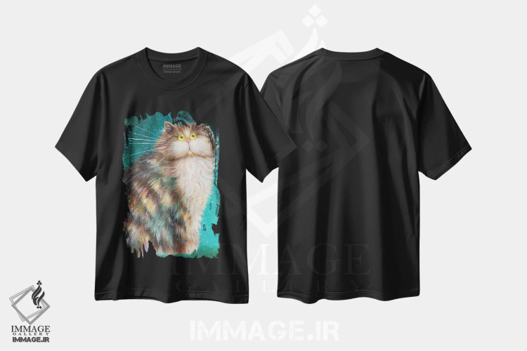 تیشرت مشکی طرح دار مینینو، دکور معاصر اثر کیم هاسکینز | immage.ir