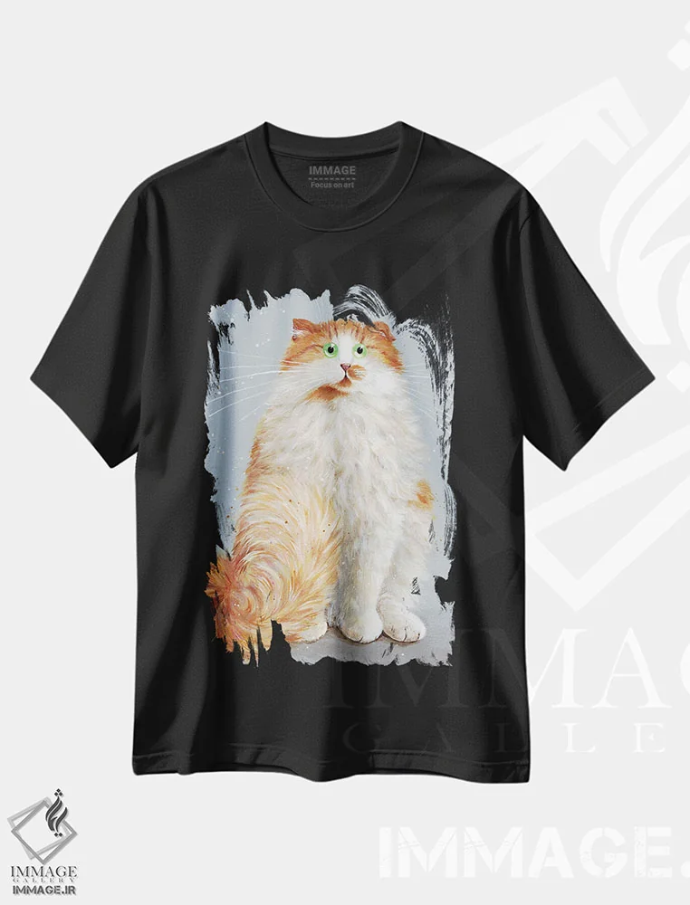 تیشرت مشکی طرح دار تی سی، دکور معاصر اثر کیم هاسکینز | فروشگاه ایماژ