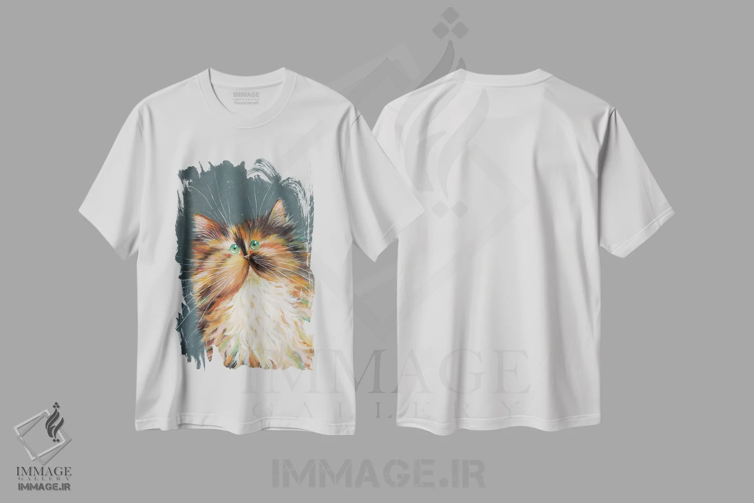 تیشرت سفید طرح دار هتی، تزئینی اثر کیم هاسکینز | فروشگاه ایماژ