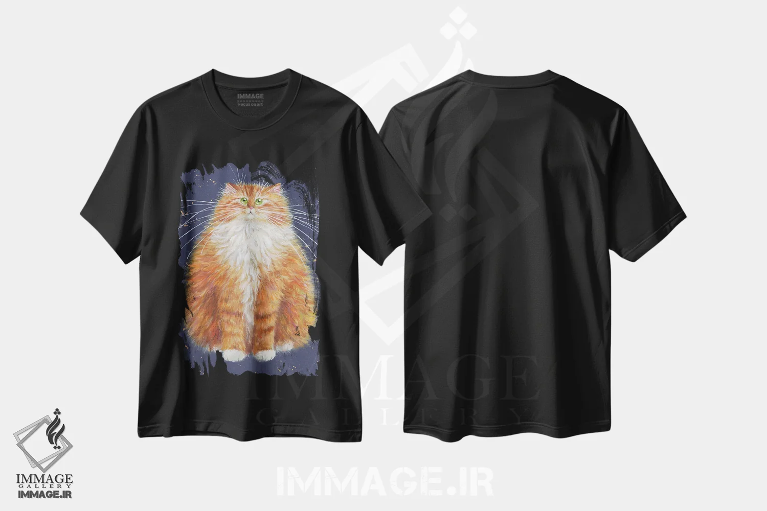 تیشرت مشکی طرح دار بنی، مدیوم اثر کیم هاسکینز | فروشگاه ایماژ