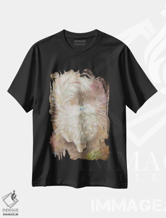 تیشرت مشکی طرح دار صبح، مدیوم اثر کیم هاسکینز | فروشگاه ایماژ