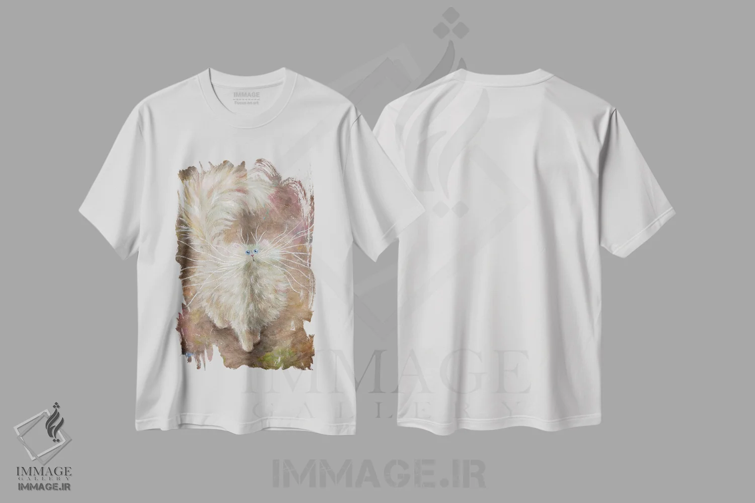تیشرت سفید طرح دار صبح، مدیوم اثر کیم هاسکینز | immage.ir