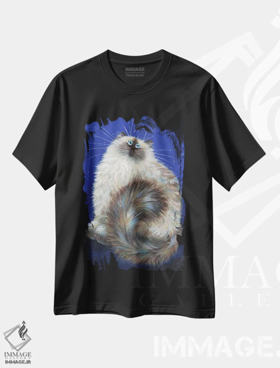 تیشرت مشکی طرح دار کلاین، تزئینی اثر کیم هاسکینز | فروشگاه ایماژ