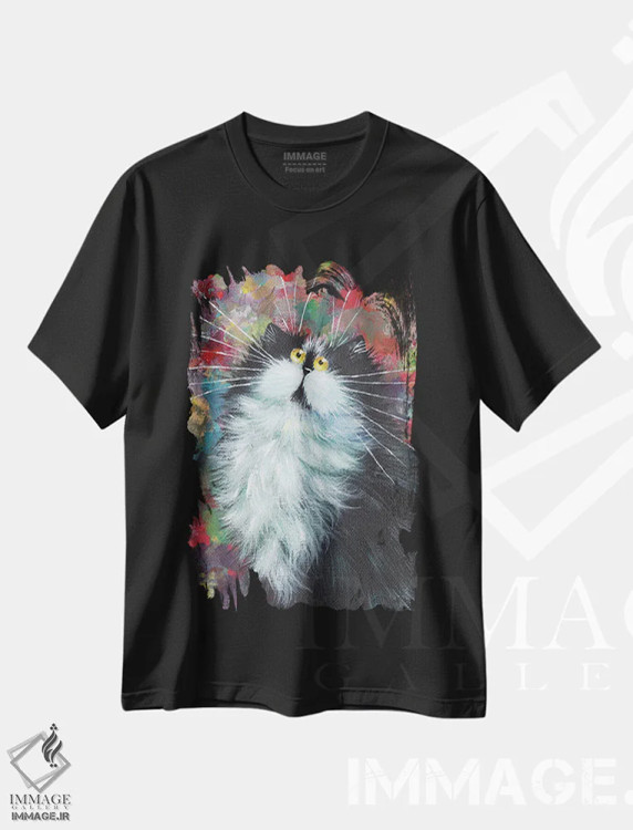 تیشرت مشکی طرح دار ذن، مدیوم اثر کیم هاسکینز | فروشگاه ایماژ