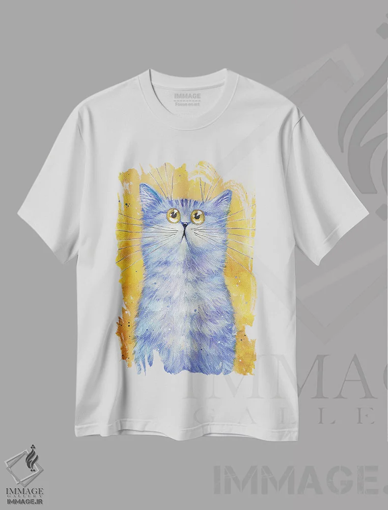 تیشرت سفید طرح دار آفتابی، مدیوم اثر کیم هاسکینز | فروشگاه ایماژ