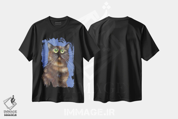 تیشرت مشکی طرح دار نخودچی، مدیوم اثر کیم هاسکینز | immage.ir