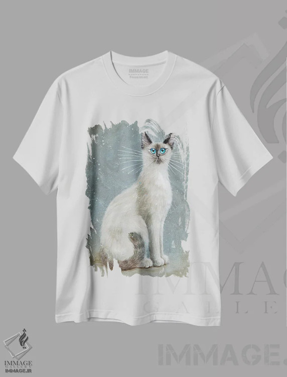 تیشرت سفید طرح دار تونکا، تزئینی اثر کیم هاسکینز | immage.ir