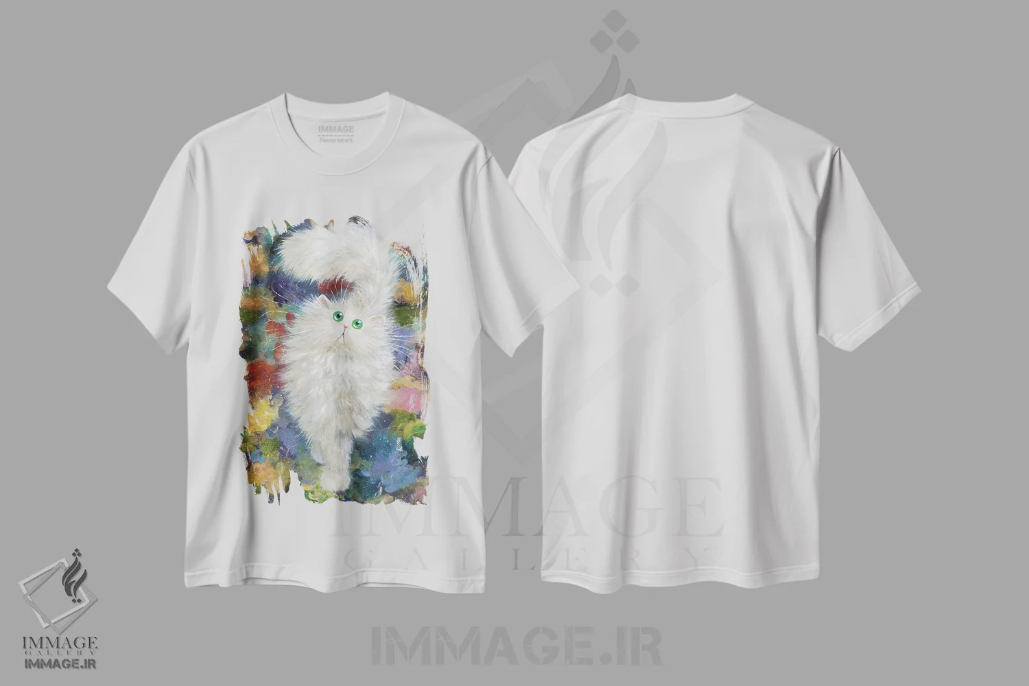 تیشرت سفید طرح دار فرشته، مدیوم اثر کیم هاسکینز | immage.ir