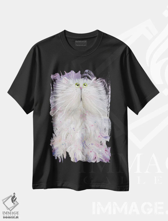 تیشرت مشکی طرح دار فلیس، مدیوم اثر کیم هاسکینز | immage.ir