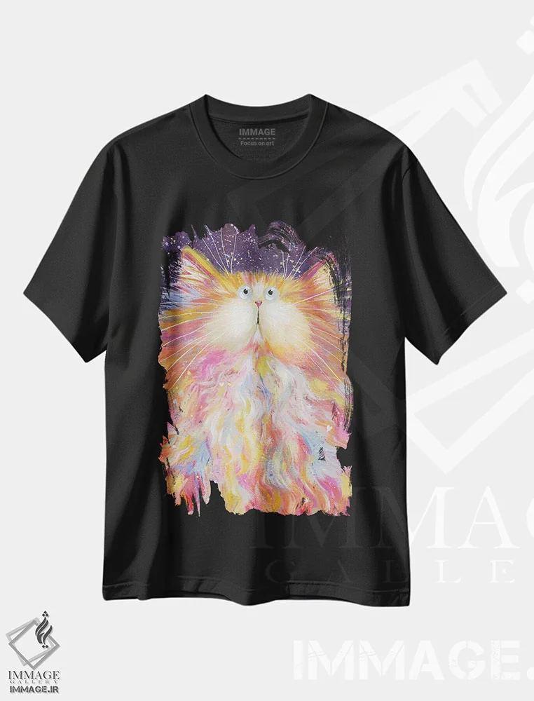 تیشرت مشکی طرح دار بالوف، تزئینی اثر کیم هاسکینز | immage.ir