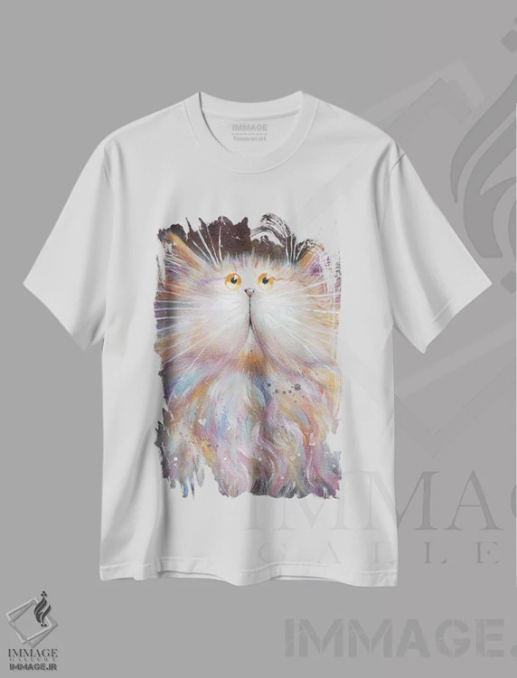 تیشرت سفید طرح دار آرزو، تزئینی اثر کیم هاسکینز | immage.ir