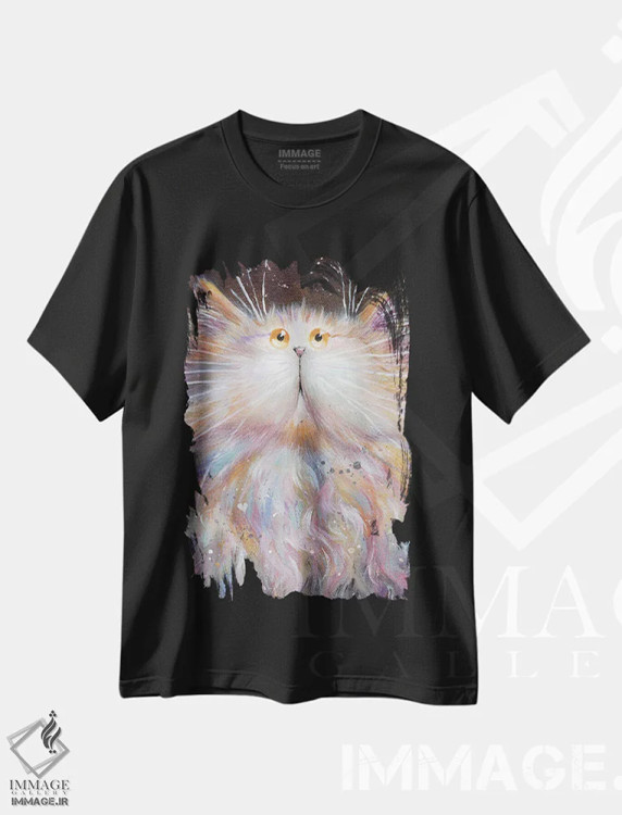 تیشرت مشکی طرح دار آرزو، تزئینی اثر کیم هاسکینز | فروشگاه ایماژ