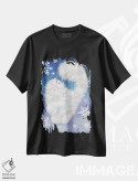 تیشرت مشکی طرح دار پف برفی نسخه ۱، تزئینی اثر کیم هاسکینز | فروشگاه ایماژ