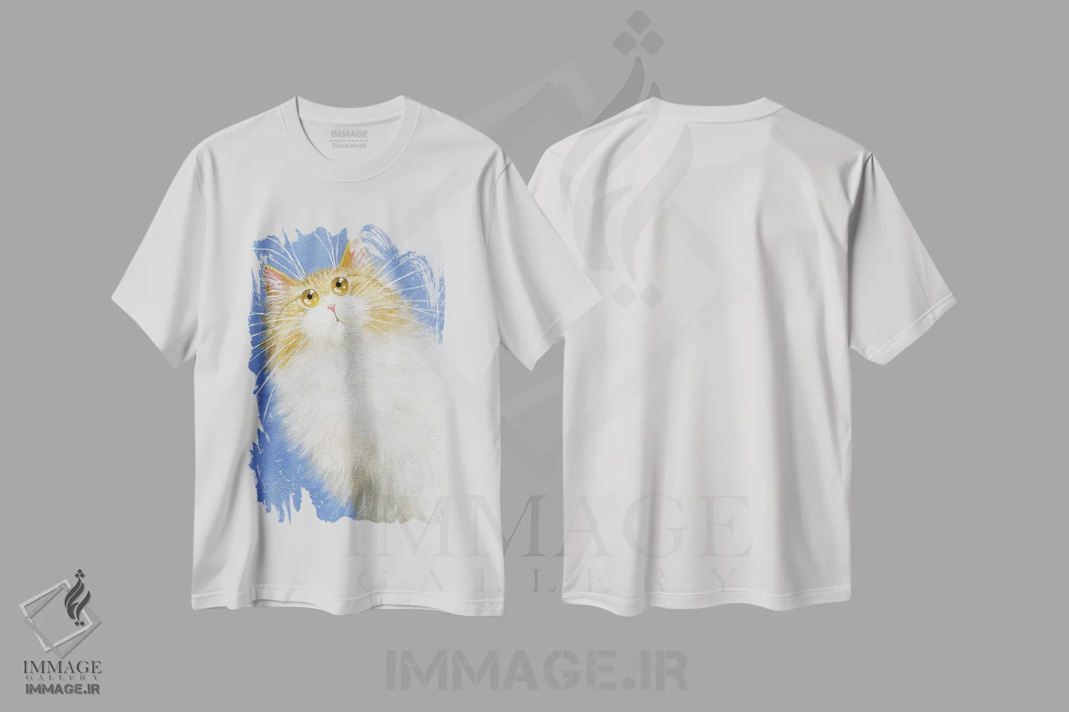 تیشرت سفید طرح دار لوسی، تزئینی اثر کیم هاسکینز | immage.ir