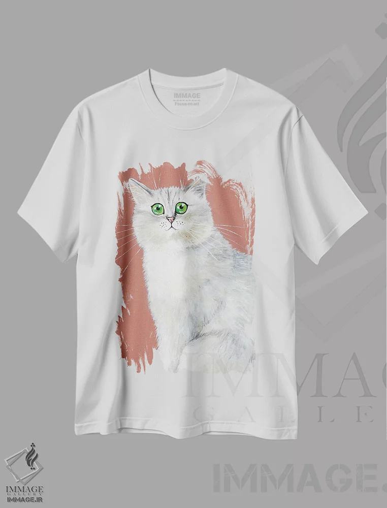 تیشرت سفید طرح دار بیلی ریتا اثر کیم هاسکینز | immage.ir