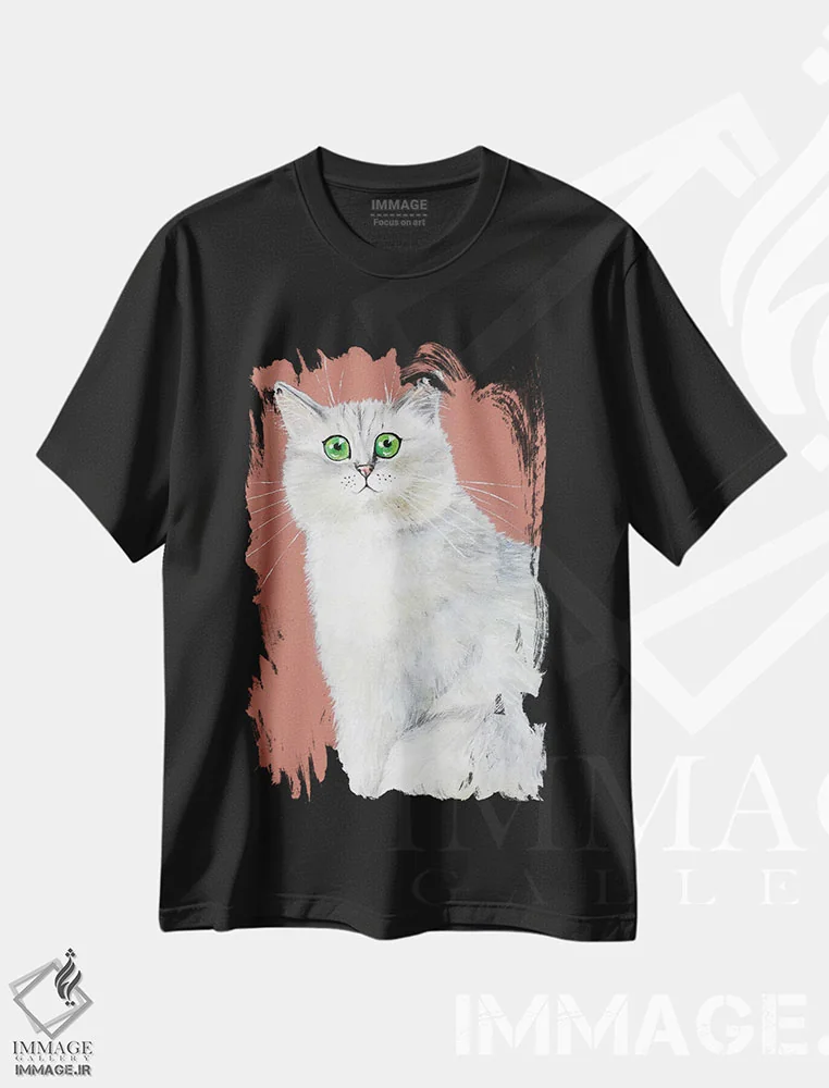 تیشرت مشکی طرح دار بیلی ریتا اثر کیم هاسکینز | فروشگاه ایماژ