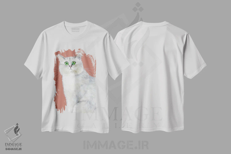 تیشرت سفید طرح دار بیلی ریتا اثر کیم هاسکینز | immage.ir