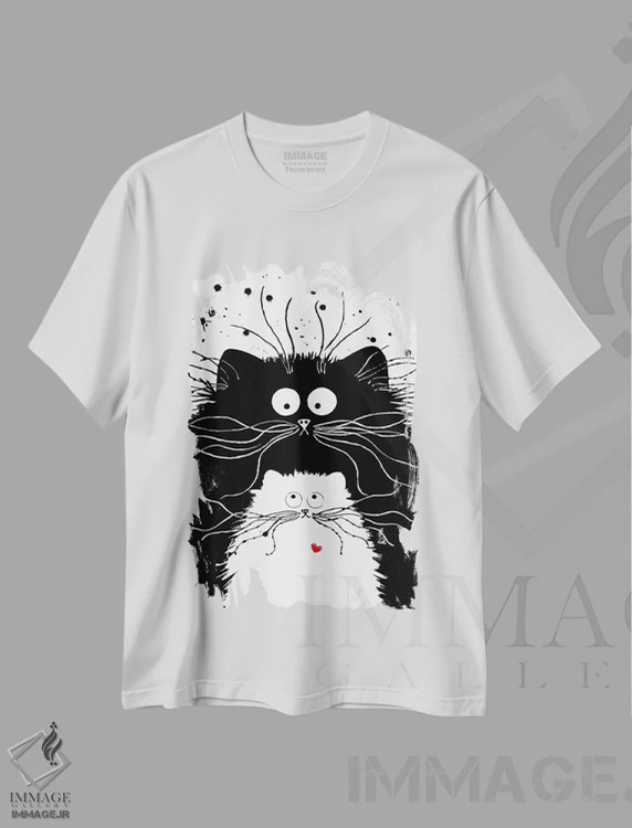 تیشرت سفید طرح دار تو پرفکت، تزئینی اثر کیم هاسکینز | immage.ir