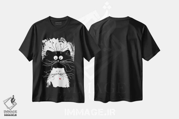 تیشرت مشکی طرح دار تو پرفکت، تزئینی اثر کیم هاسکینز | فروشگاه ایماژ