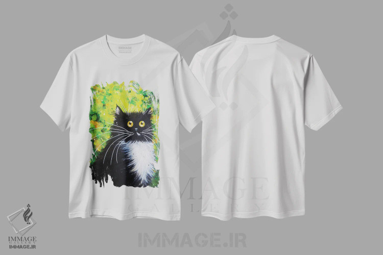 تیشرت سفید طرح دار دختر کوچولو، دکور معاصر اثر کیم هاسکینز | فروشگاه ایماژ