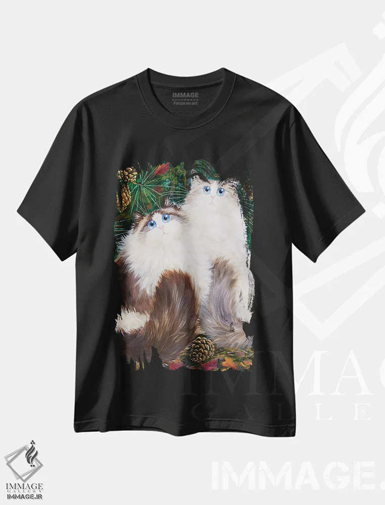 تیشرت مشکی طرح دار کدوحلوایی و پیکِل، دکور معاصر اثر کیم هاسکینز | immage.ir