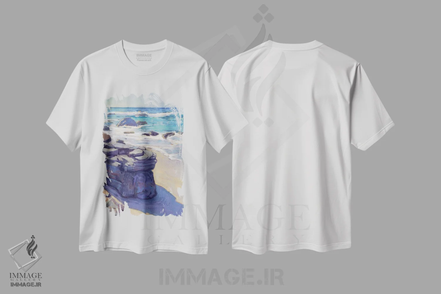 تیشرت سفید طرح دار سایه در کریستال کوو، دکور ساحلی اثر کانی کیم | immage.ir