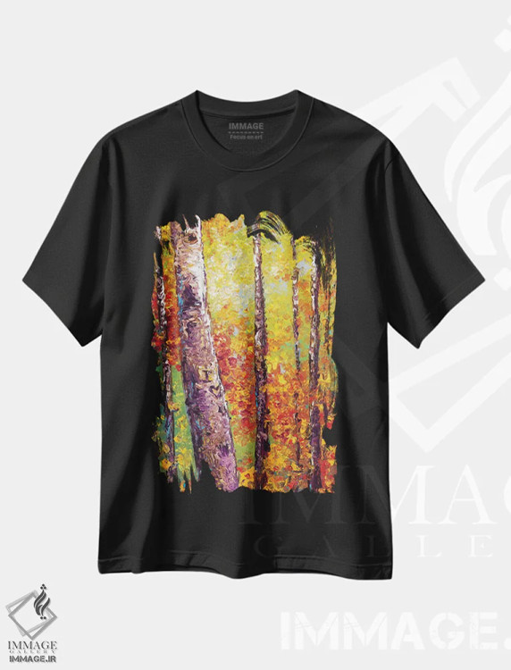 تیشرت مشکی طرح دار دوستت دارم، هنر فاخر معاصر اثر کیمبرلی آدامز | immage.ir