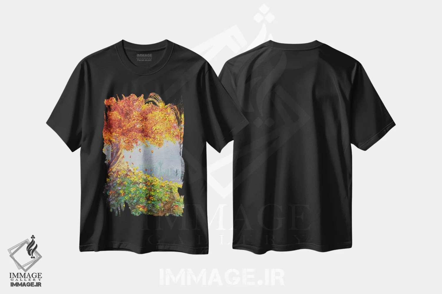 تیشرت مشکی طرح دار منظره، دکور معاصر اثر کیمبرلی آدامز | immage.ir