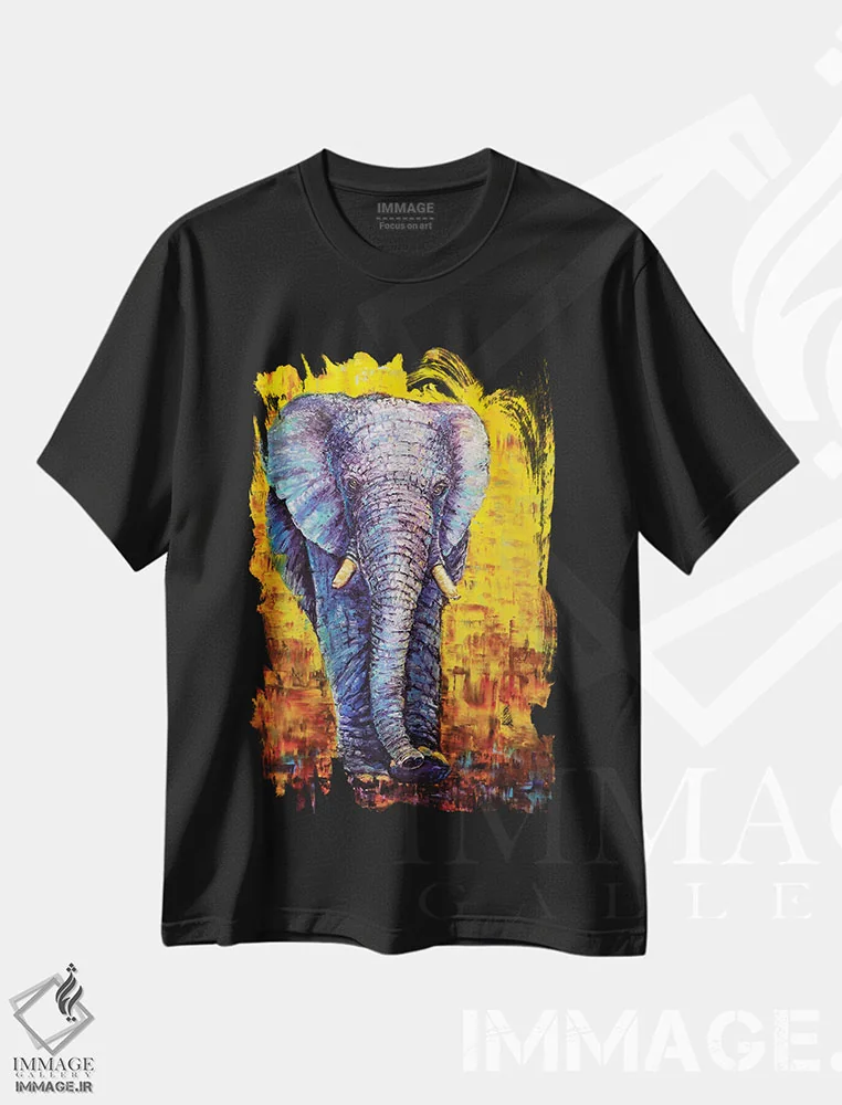 تیشرت مشکی طرح دار نیکوکاری، هنر فاخر معاصر اثر کیمبرلی آدامز | فروشگاه ایماژ