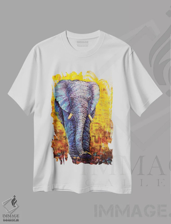 تیشرت سفید طرح دار نیکوکاری، هنر فاخر معاصر اثر کیمبرلی آدامز | immage.ir