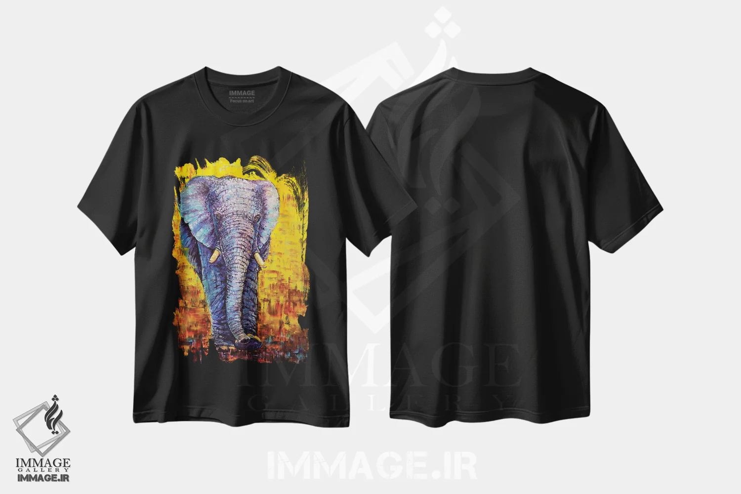 تیشرت مشکی طرح دار نیکوکاری، هنر فاخر معاصر اثر کیمبرلی آدامز | فروشگاه ایماژ