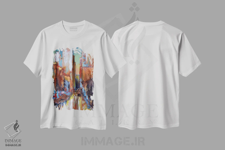 تیشرت سفید طرح دار شلوغی عصرگاهی، دکور معاصر اثر کیپ دکر | immage.ir