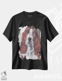 تیشرت مشکی طرح دار سگ باست هاند، تزئینی اثر هنر و طراحی KAK | فروشگاه ایماژ