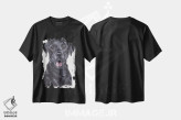 تیشرت مشکی طرح دار سگ لابرادور مشکی، تزئینی اثر هنر و طراحی KAK | immage.ir