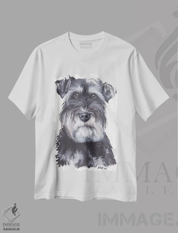 تیشرت سفید طرح دار اشناوزر، تزئینی اثر هنر و طراحی KAK | immage.ir