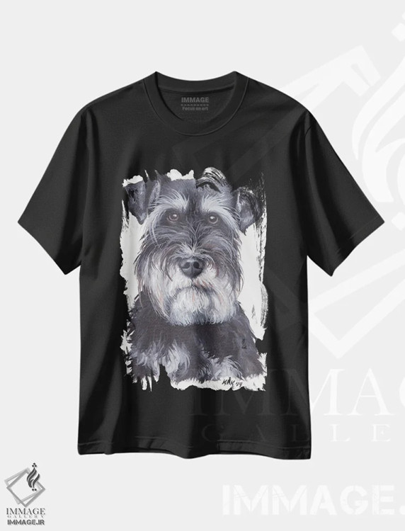 تیشرت مشکی طرح دار اشناوزر، تزئینی اثر هنر و طراحی KAK | فروشگاه ایماژ