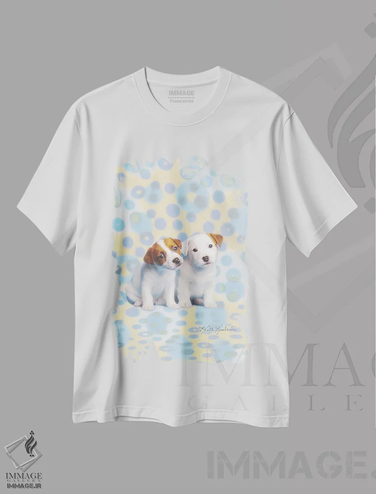 تیشرت سفید طرح دار جک و جیل، مدیوم اثر کیت کیمبرلین | فروشگاه ایماژ