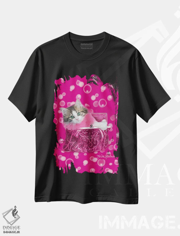 تیشرت مشکی طرح دار عزیز، مدیوم اثر کیت کیمبرلین | فروشگاه ایماژ
