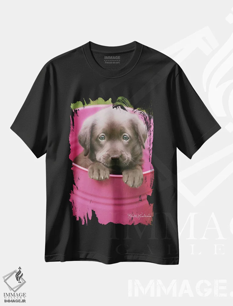 تیشرت مشکی طرح دار پودینگ کاپ، مدیوم اثر کیت کیمبرلین | immage.ir