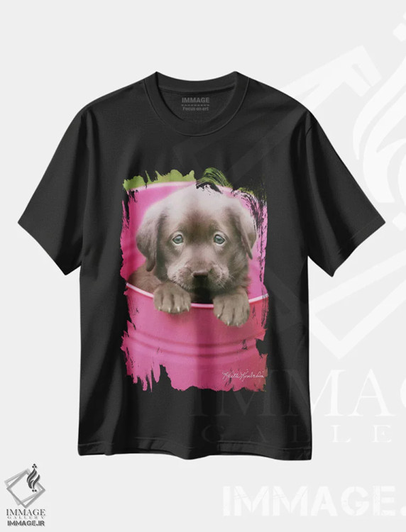 تیشرت مشکی طرح دار پودینگ کاپ، مدیوم اثر کیت کیمبرلین | immage.ir