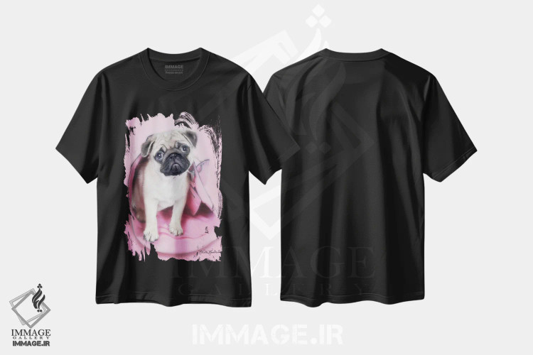 تیشرت مشکی طرح دار پاگ در کیف، مدیوم اثر کیت کیمبرلین | فروشگاه ایماژ