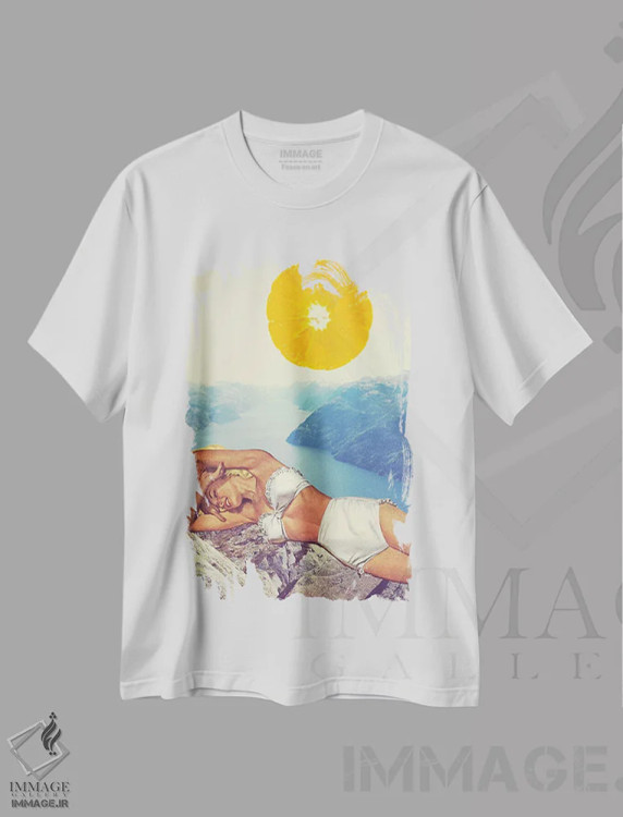تیشرت سفید طرح دار ویتامین، مدیوم اثر کیکی سی لندن | immage.ir