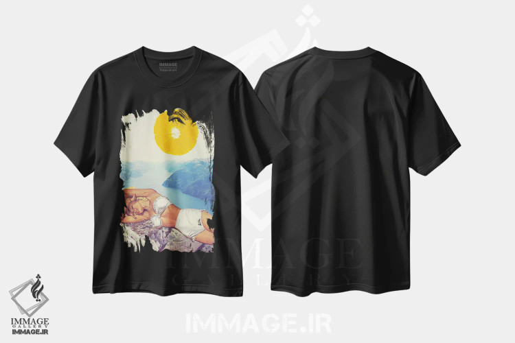 تیشرت مشکی طرح دار ویتامین، مدیوم اثر کیکی سی لندن | فروشگاه ایماژ