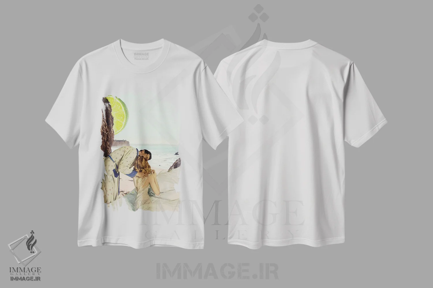 تیشرت سفید طرح دار دل های گرم، مدیوم اثر کیکی سی لندن | immage.ir