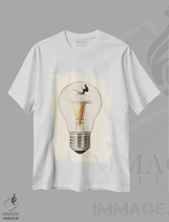 تیشرت سفید طرح دار زمستان، تزئینی اثر کیکی سی لندن | immage.ir