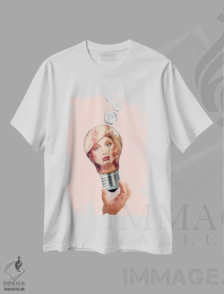 تیشرت سفید طرح دار آن قدرها هم واضح نیست، تزئینی اثر کیکی سی لندن | immage.ir
